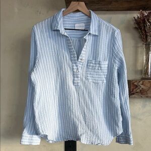 Alice Walk the Striped Organic Cotton Gauze Cloud top